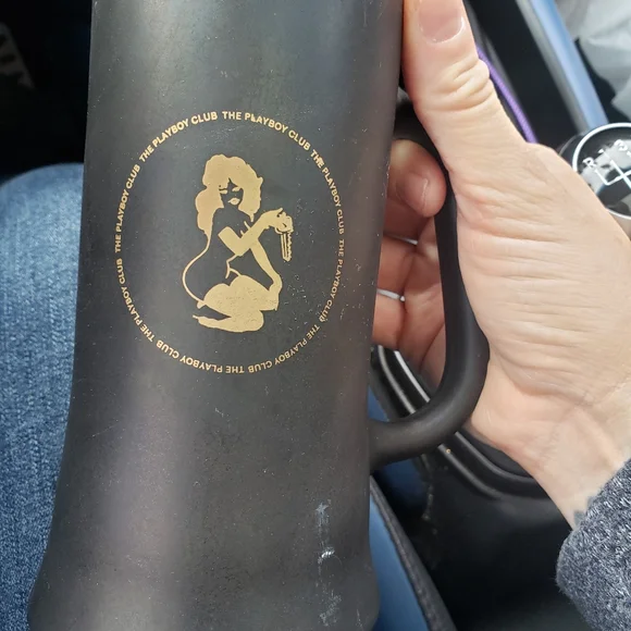 Vintage The Playboy Club matte black glass - Picture 3 of 6